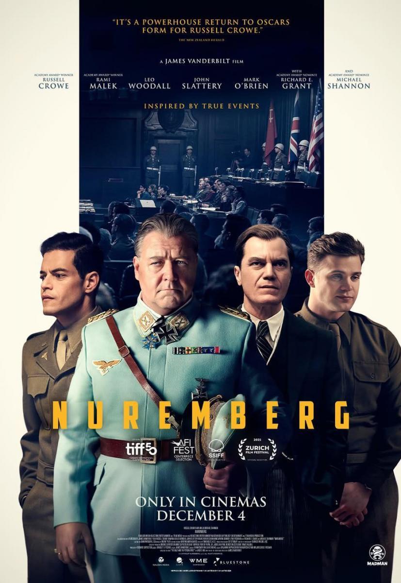 Nueva Sesión de Cine Juridico: Proyección de la Película Nuremberg (2025), de James Vanderbilt, en el 80 Aniversario del Juicio de Núremberg